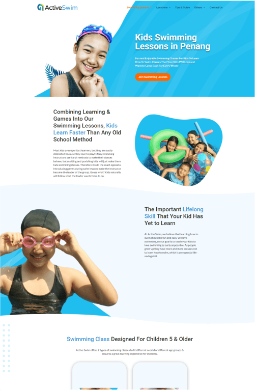 Active Swim Portfolio - WebHero Technologies