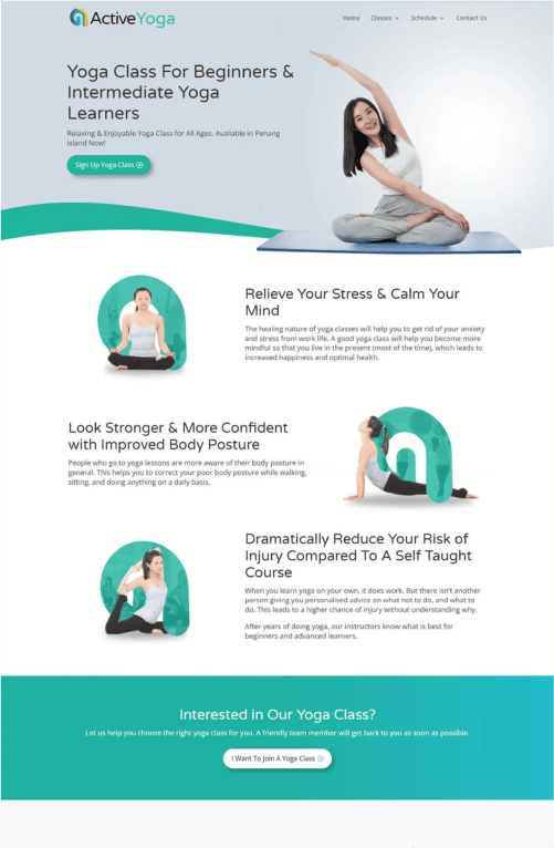 Active Yoga Portfolio - WebHero Technologies