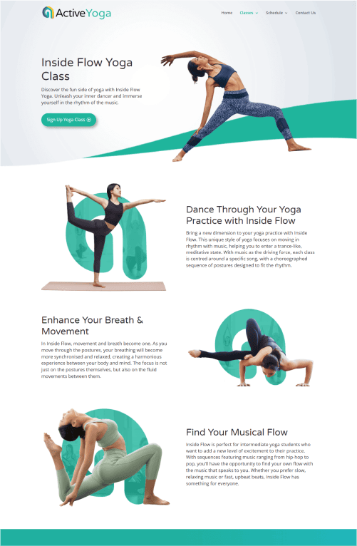 Active Yoga Portfolio - WebHero Technologies