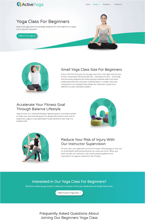 Active Yoga Portfolio - WebHero Technologies