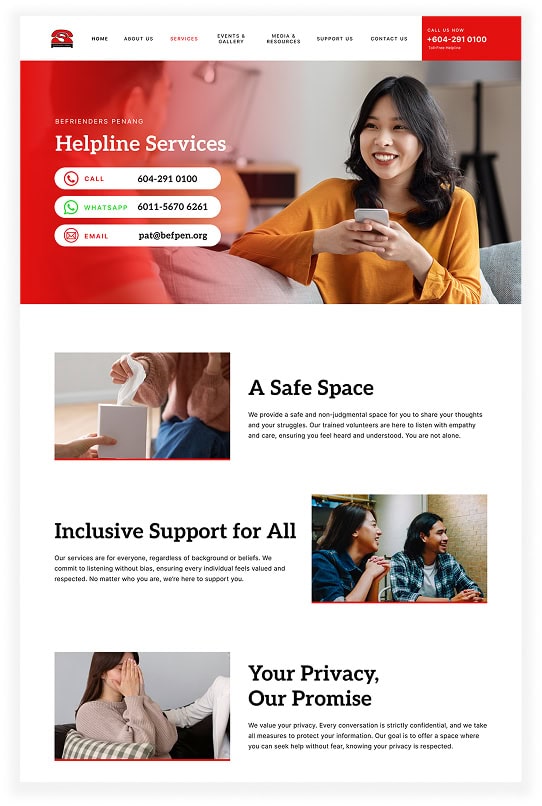 Befriender Portfolio - WebHero Technology