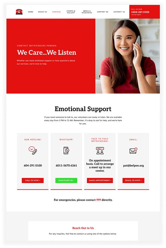 Befriender Portfolio - WebHero Technology