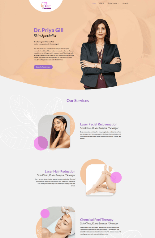 Dr. Priya Portfolio - WebHero Technologies