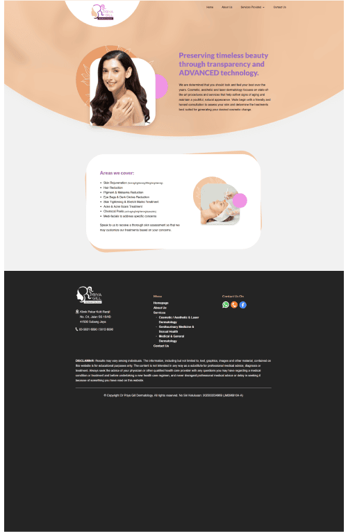 Dr. Priya Portfolio - WebHero Technologies