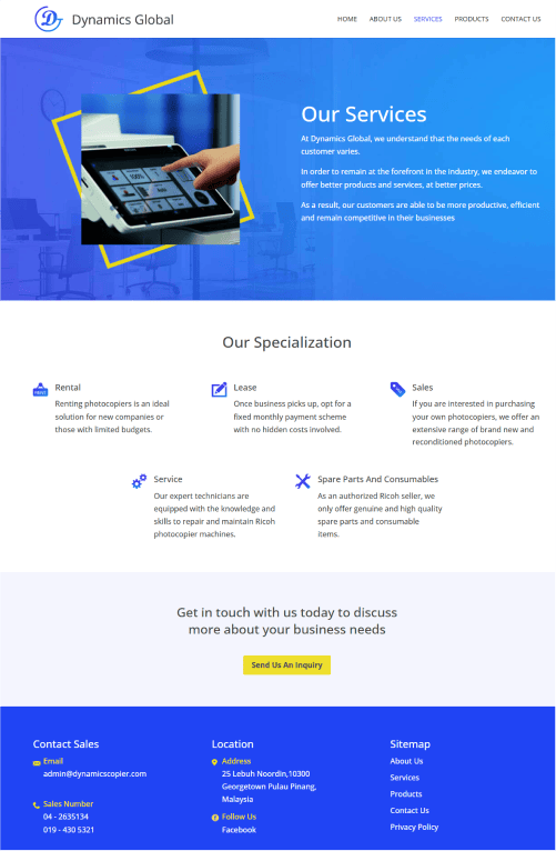 Dynamics Global Portfolio - WebHero Technologies