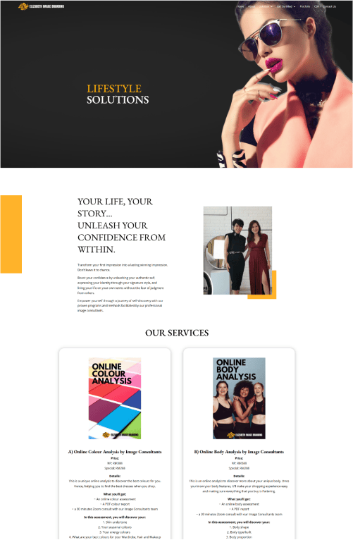 Elizabeth Image Branding Portfolio - WebHero Technologies