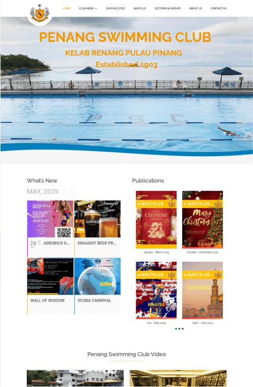 Penang Swimming Club Portfolio - WebHero Technologies