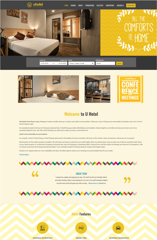 U Hotel Portfolio - WebHero Technologies