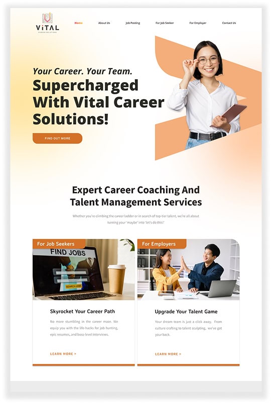 Vital Career Portfolio - WebHero Technology