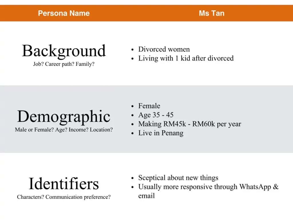 Example of Buyer Persona - WebHero Technologies